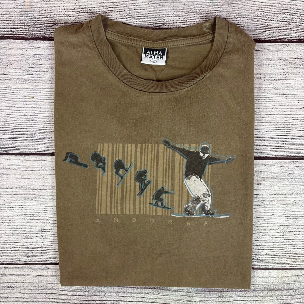 Vintage Andorra Freestyle Snowboarding T-shirt